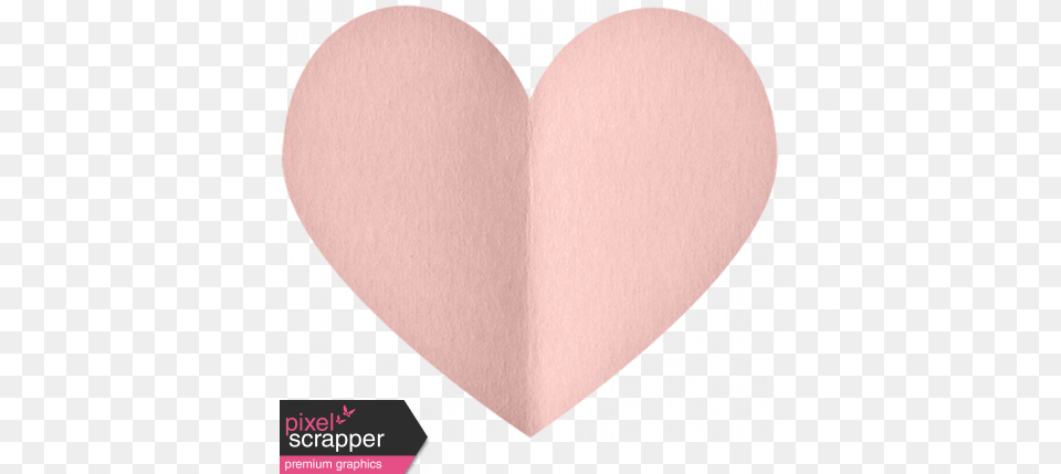 Folded Heart Soft Pink Digital Scrapbooking Free Png