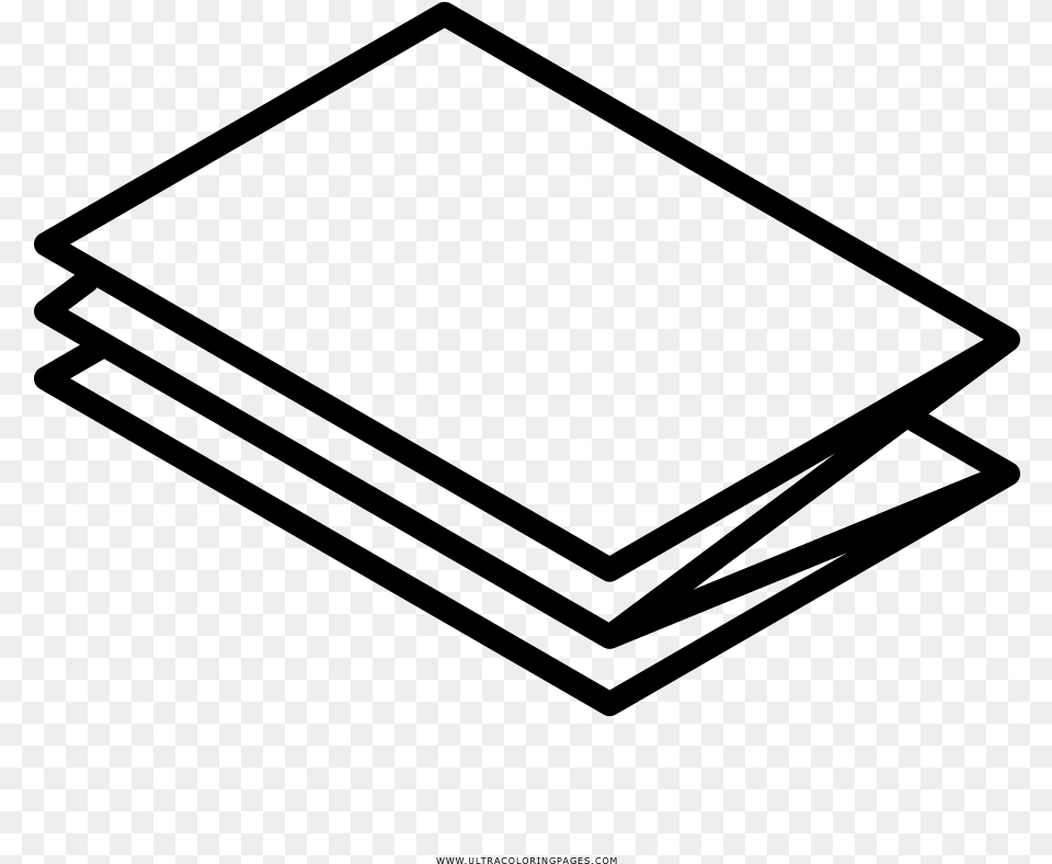 Folded Paper Coloring, Gray Png