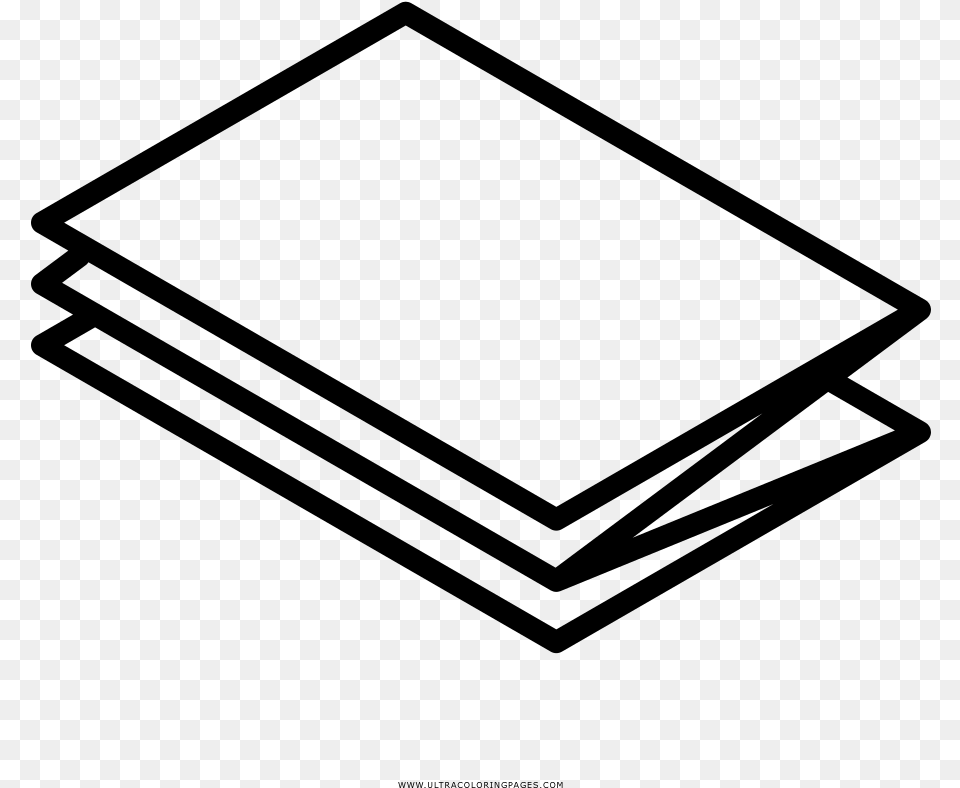 Folded Paper Coloring, Gray Png Image