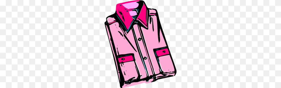 Folded Pink Shirt Clip Art, Clothing, Coat, Jacket, Vest Free Png