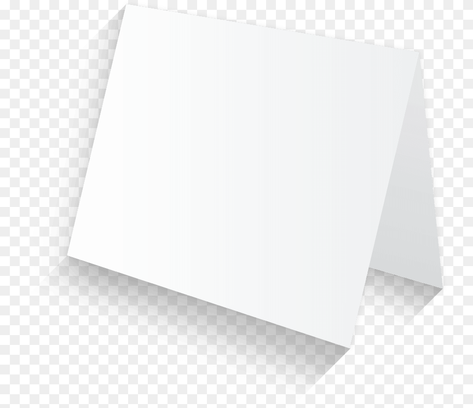 Folded White Card, White Board, Paper Free Png Download