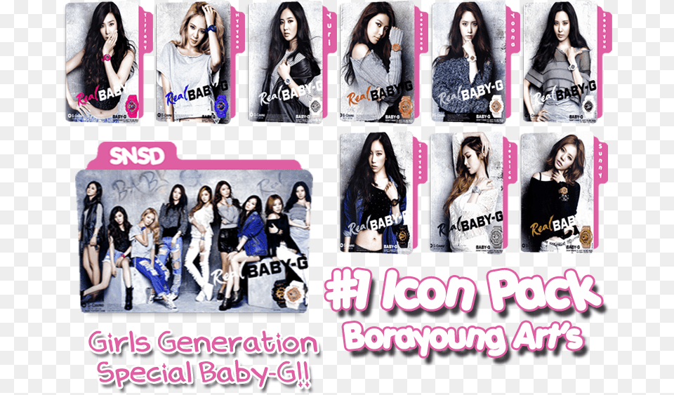 Folder Icon Pack Snsd Borayoung Doll, Adult, Teen, Person, Girl Free Transparent Png