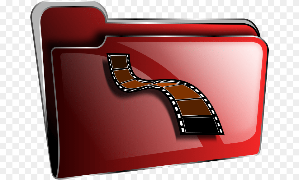 Folder Icon Red Video Icon For Movie Folder, Bag Free Png