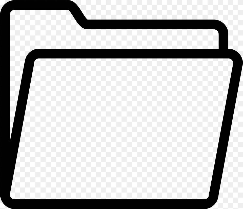 Folder Icon Transparent Folder Clipart Black And White, Gray Free Png