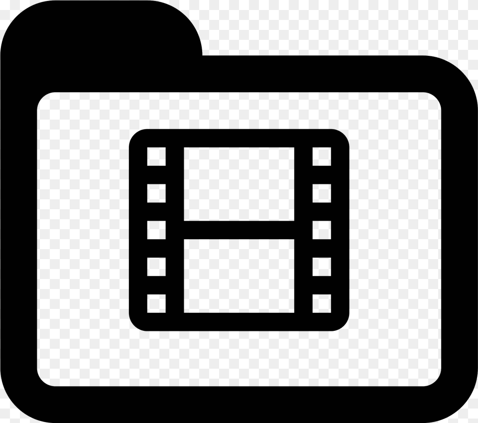 Folder Icons Movie Watching Movies Icon, Gray Free Png Download