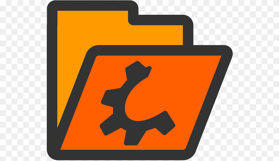 Folder Open Orange Directory Computer Fonts Clipart, Machine, Gear Free Transparent Png