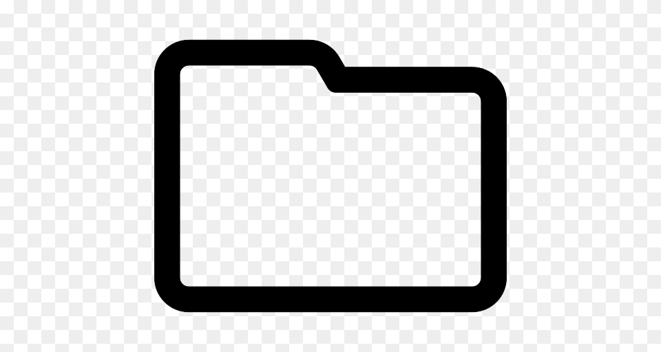 Folder Outline Icon, Gray Png