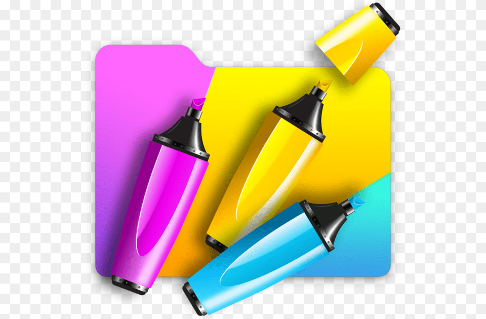 Foldermarker 4 Writing Folder Icon Mac, Bottle, Shaker Free Transparent Png