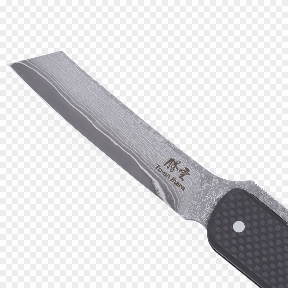 Folding Damascus Pocket Knife Carbon Fibre Handle Hunting Knife, Blade, Weapon, Dagger, Razor Png