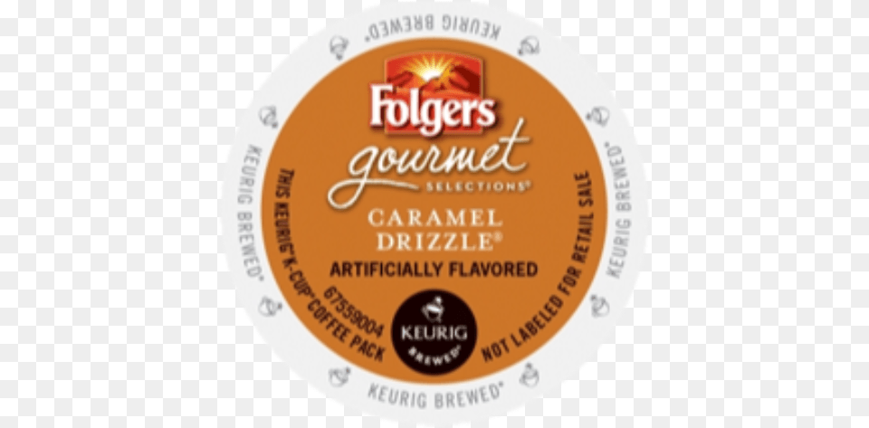 Folgers Caramel Drizzle K Cup Coffee, Food, Disk Free Png