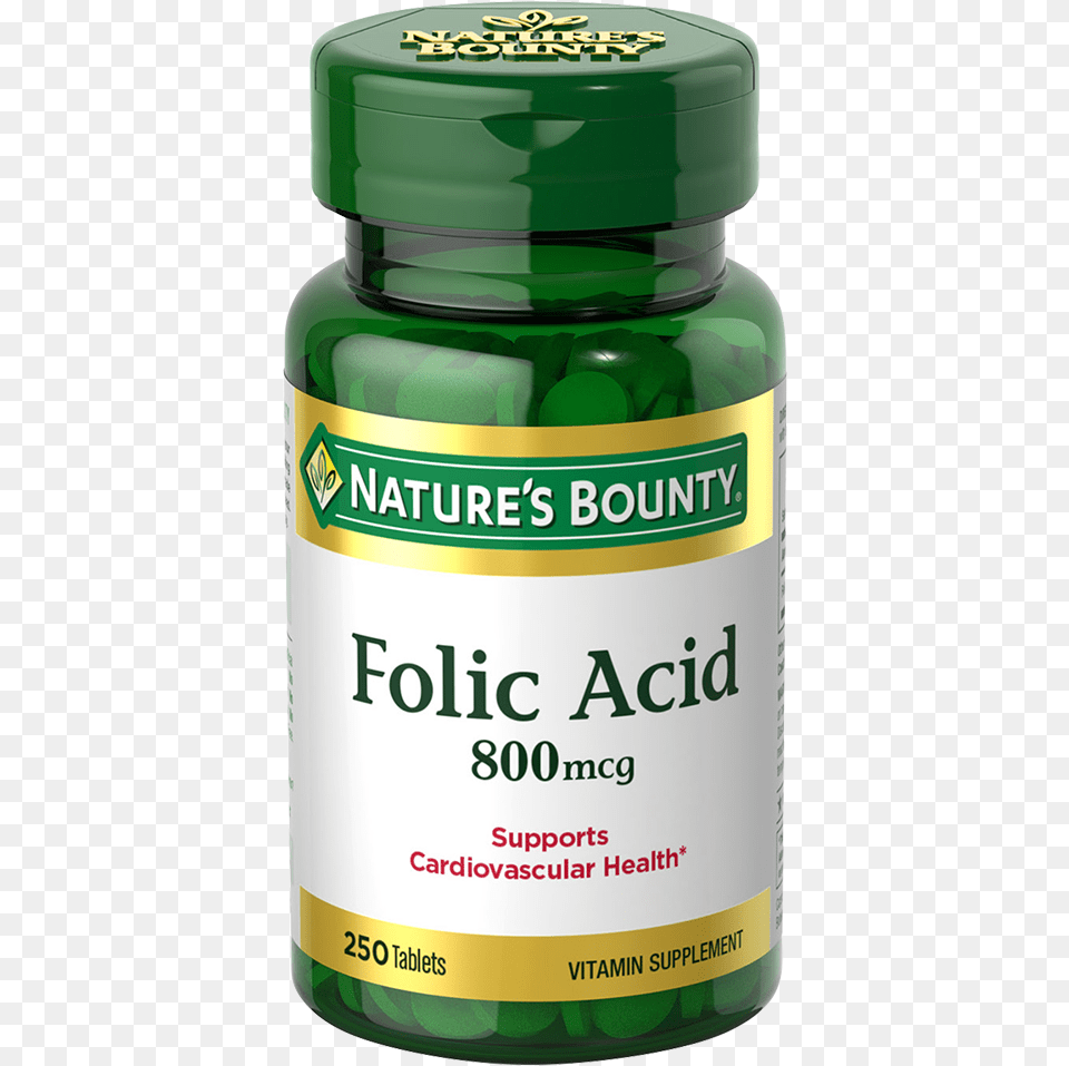 Folic Acid Nature39s Bounty Folic Acid 800 Mcg, Food, Herbal, Herbs, Ketchup Free Transparent Png