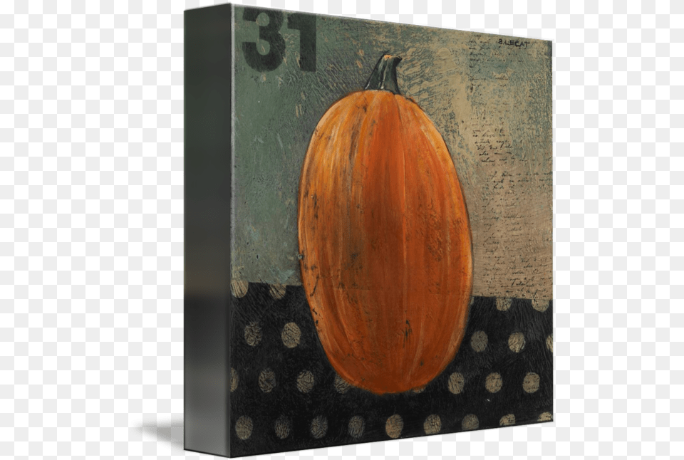 Folk Art Halloween Pumpkin Painting By Bonnie Lecat Squash, Food, Plant, Produce, Vegetable Free Png