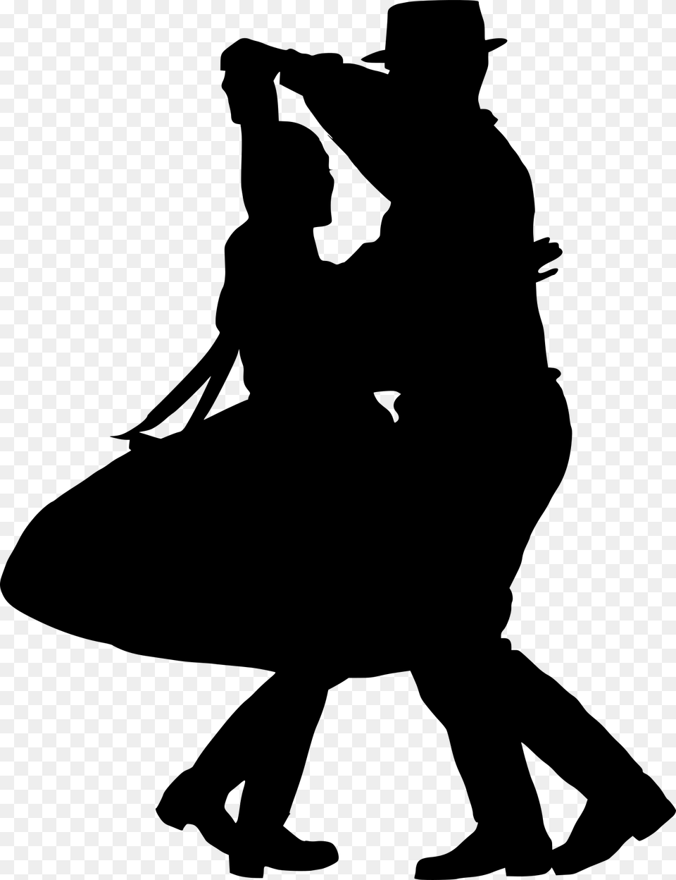 Folk Dance Clipart, Gray Free Transparent Png