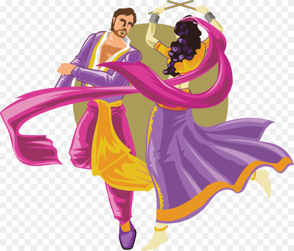Folk Dance Garba Dandiya Garba, Leisure Activities, Purple, Person, Dancing Png Image