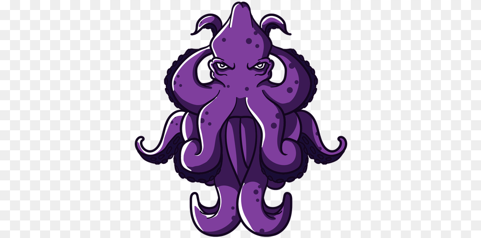 Folklore Creature Kraken Standing Icon Common Octopus, Purple, Animal, Sea Life, Baby Free Transparent Png