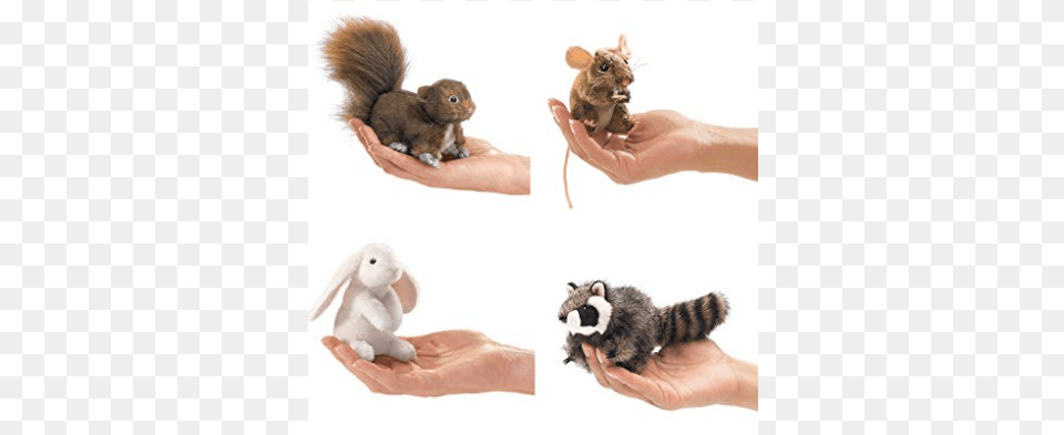 Folkmanis Mini Woodland Animal Set Finger Puppets Field Mouse, Mammal, Rat, Rodent, Cat Free Png Download