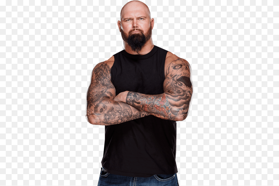 Follow Luke Gallows, Person, Skin, Tattoo, Beard Free Png