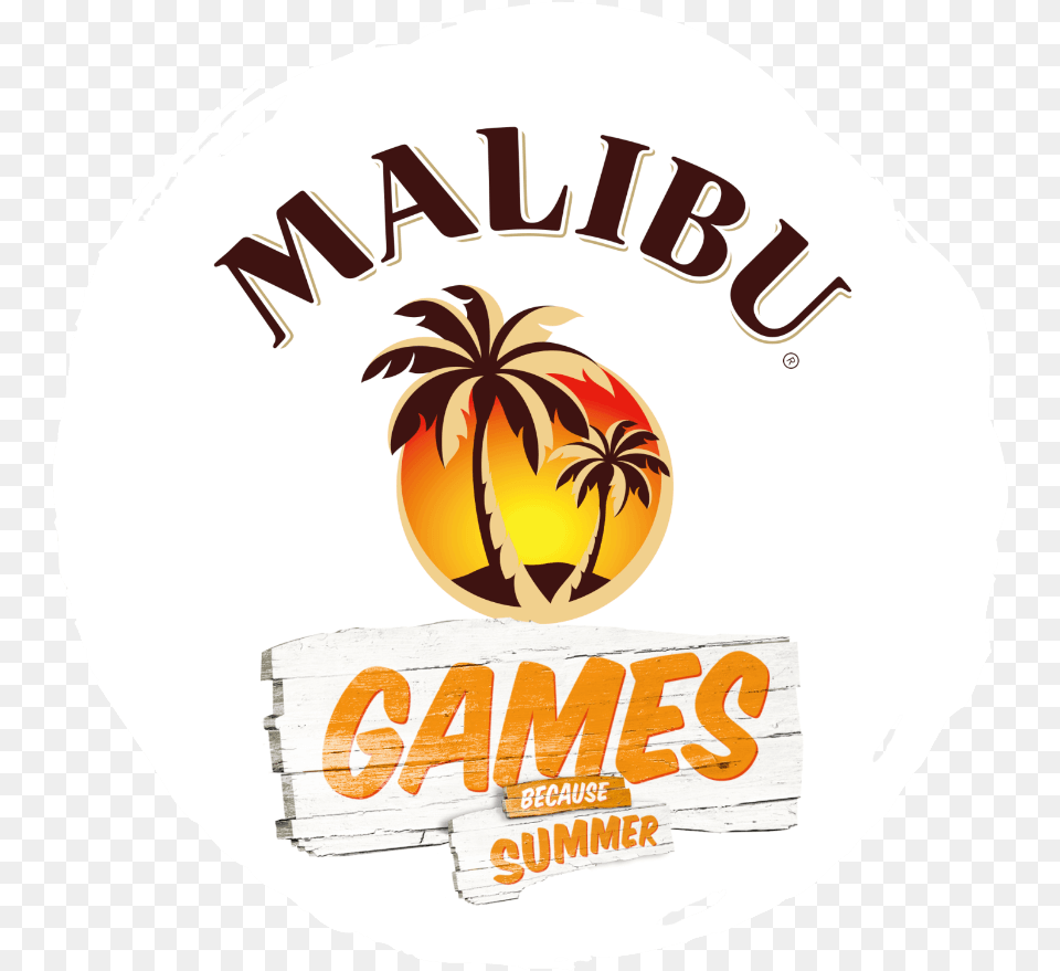 Follow Malibu Everywhere Malibu Rum Original With Coconut, Logo, Food, Fruit, Plant Png Image