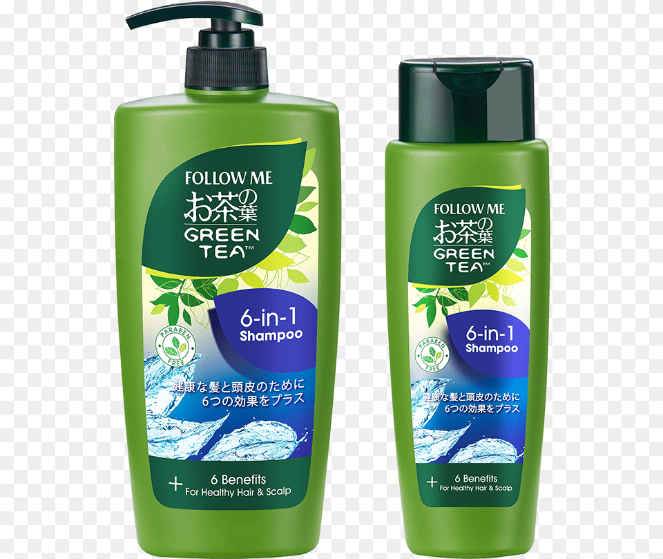 Follow Me Green Tea Shampoo, Bottle, Lotion, Herbal, Herbs Free Png Download