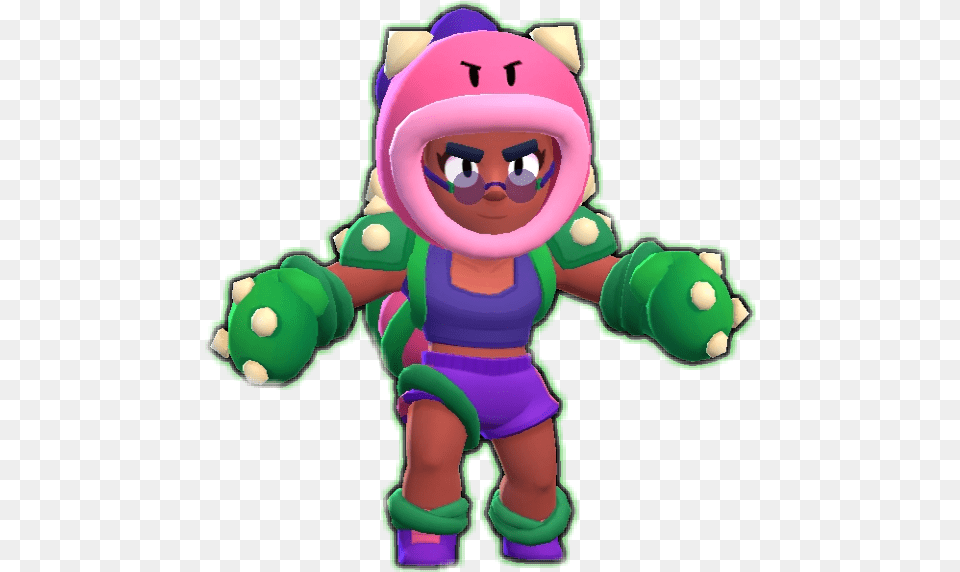 Follow Me Rosa Brawlstars Brawler Rosa Brawl Stars Transparent, Baby, Person, Purple, Face Png