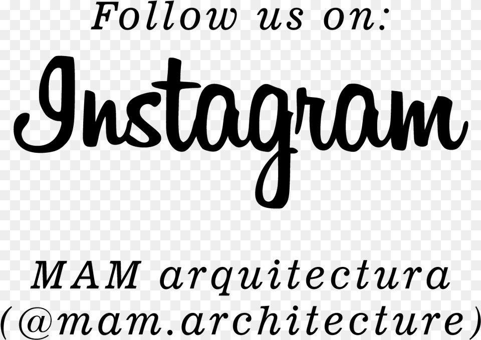 Follow Us On Instagram Calligraphy, Gray Png Image