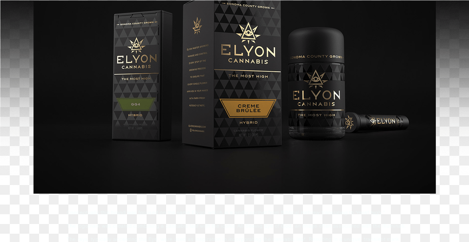 Follow Us On Instagram Elyon Cannabis, Bottle, Cosmetics, Can, Tin Free Png
