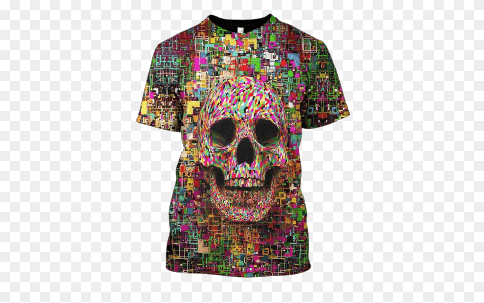 Fond D Cran Tete De Mort Couleur, Art, Clothing, Collage, T-shirt Png