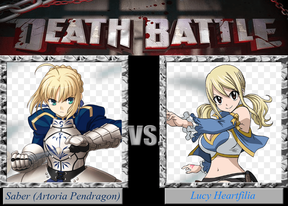 Fond D39cran With Anim Entitled Death Lucy Heartfilia Saber, Publication, Book, Comics, Adult Png Image