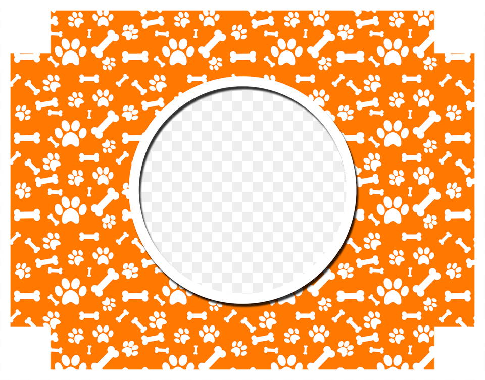 Fondo Con Huellas De Perros, Paper, Oval Free Png Download