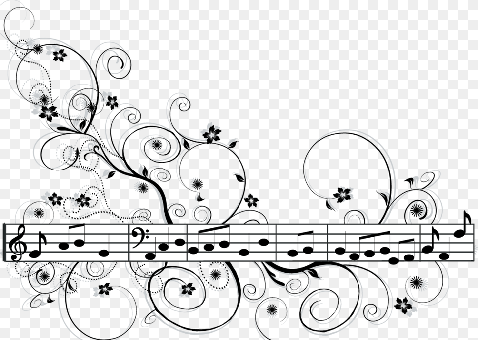 Fondo De Notas Musicales Music Note Tattoo Design Sheets, Art, Floral Design, Graphics, Pattern Free Transparent Png