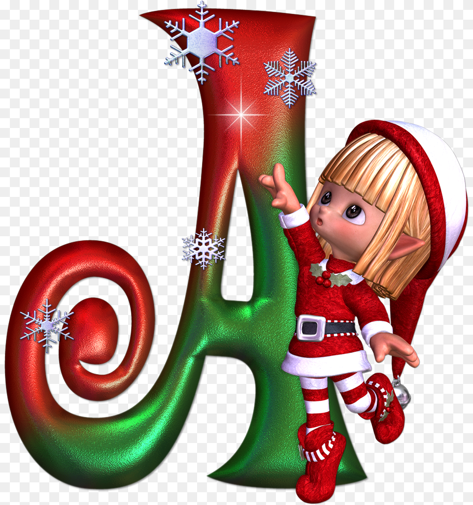 Fondos De Navidad Abecedario Letras De Navidad, Elf, Doll, Toy, Face Free Png Download