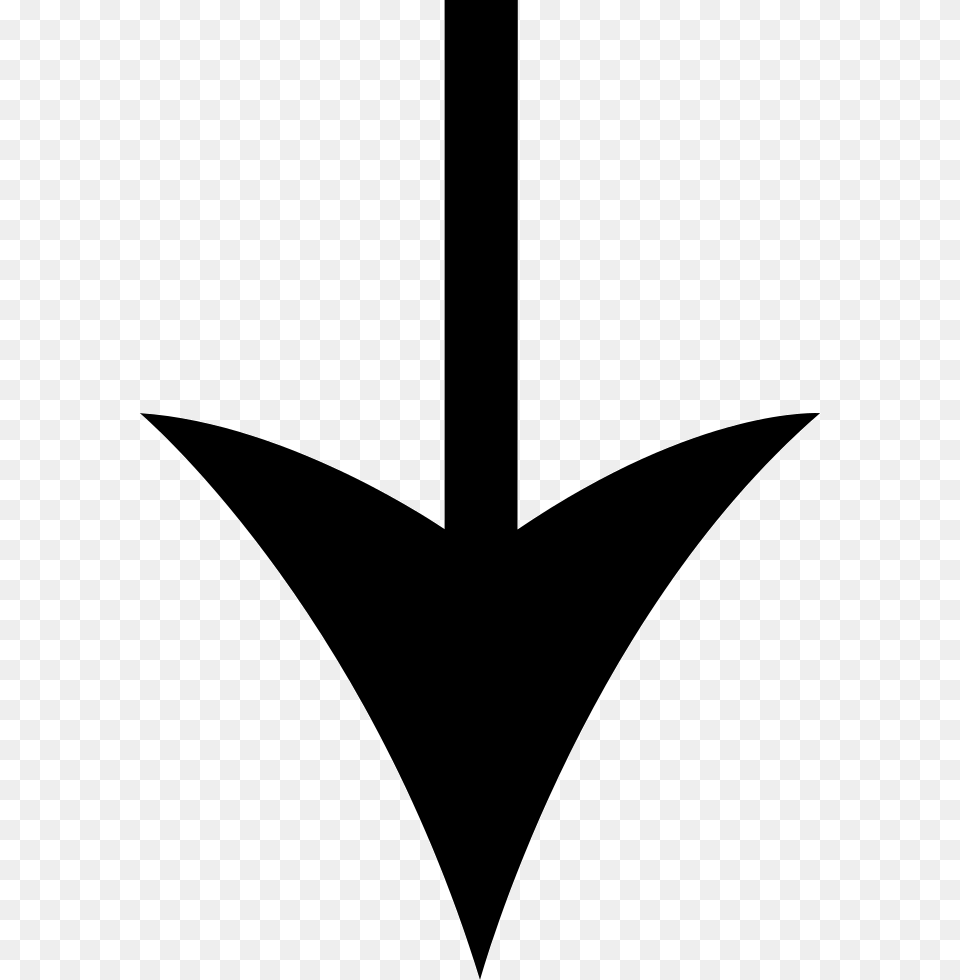Font Arrow Down Emblem, Weapon, Symbol, Cross Free Transparent Png