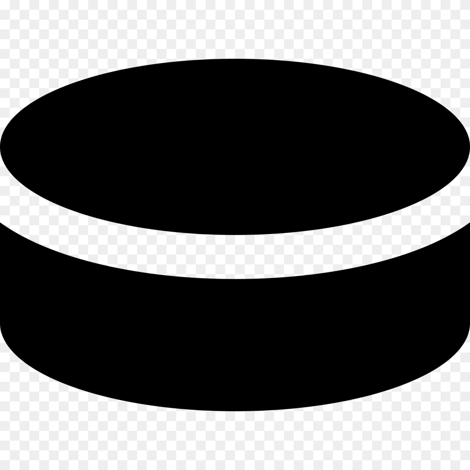 Font Awesome Solid Hockey Puck, Gray Free Transparent Png