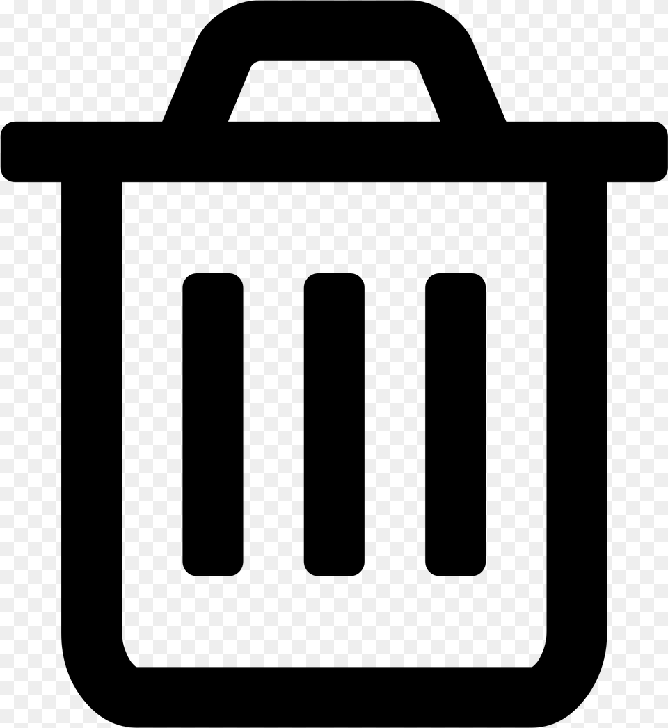 Font Awesome Trash Can Delete Icon, Gray Free Png