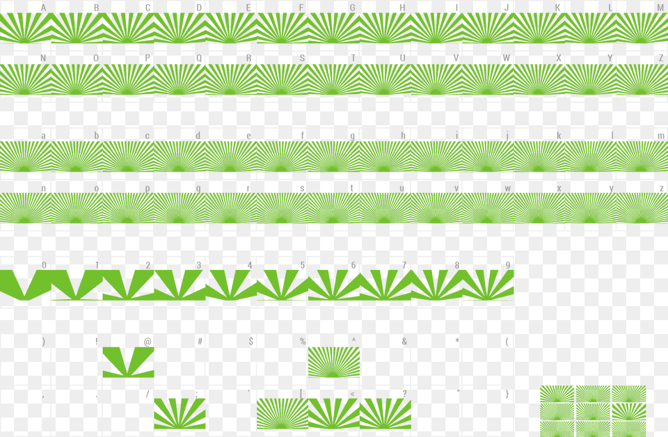 Font Half Sunburst W4 02 Preview Pattern, Green Free Transparent Png