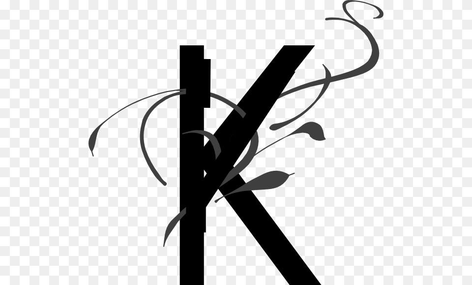 Font K Clip Art, Silhouette, Utility Pole, Bow, Weapon Png Image