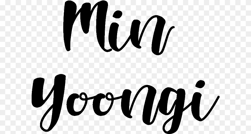 Font Min Yoongi Calligraphy, Text, Handwriting, Letter Free Transparent Png