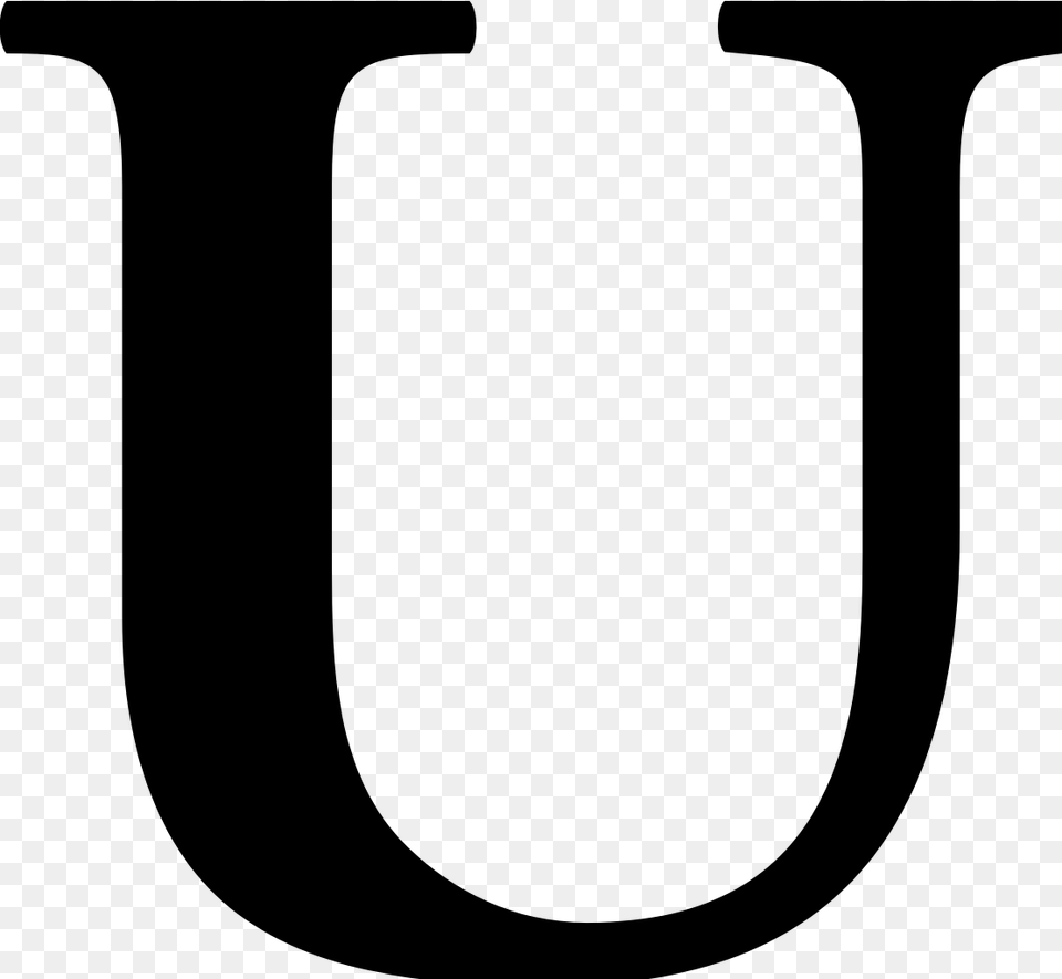 Font U, Gray Png