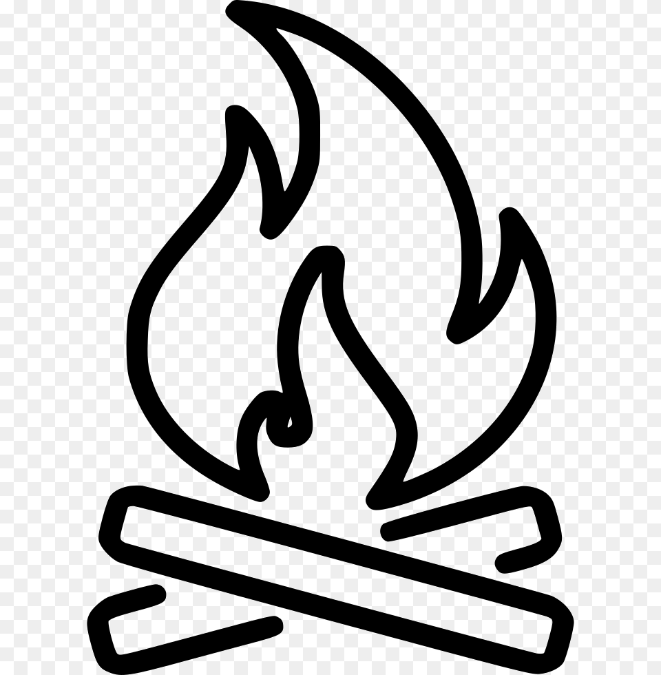 Fonts Drawing Fire Camp Fire Svg Stencil, Bow, Weapon Free Transparent Png