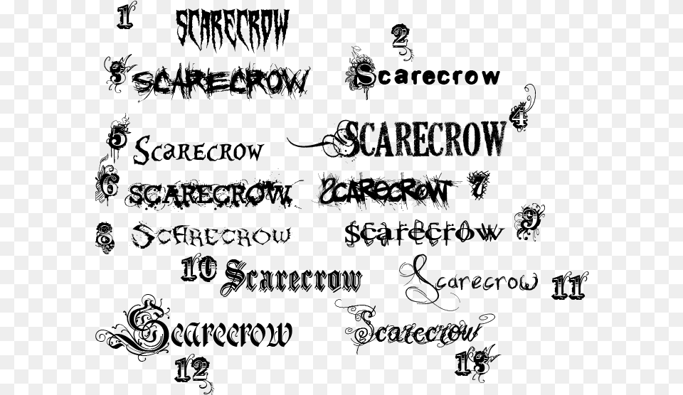 Fonts Photo Scarecrow, Gray Free Transparent Png