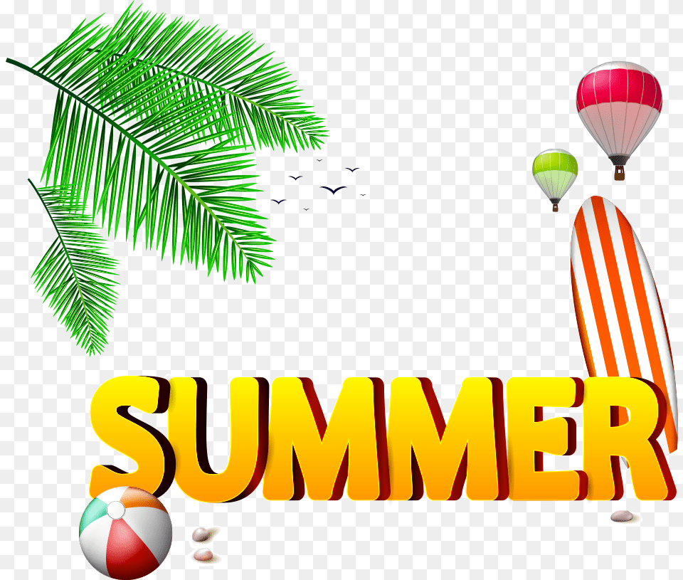 Fonts Summer Ball Beach File Hd Clipart Clipart Summer Beach Ball, Balloon, Plant, Tree, Aircraft Free Png