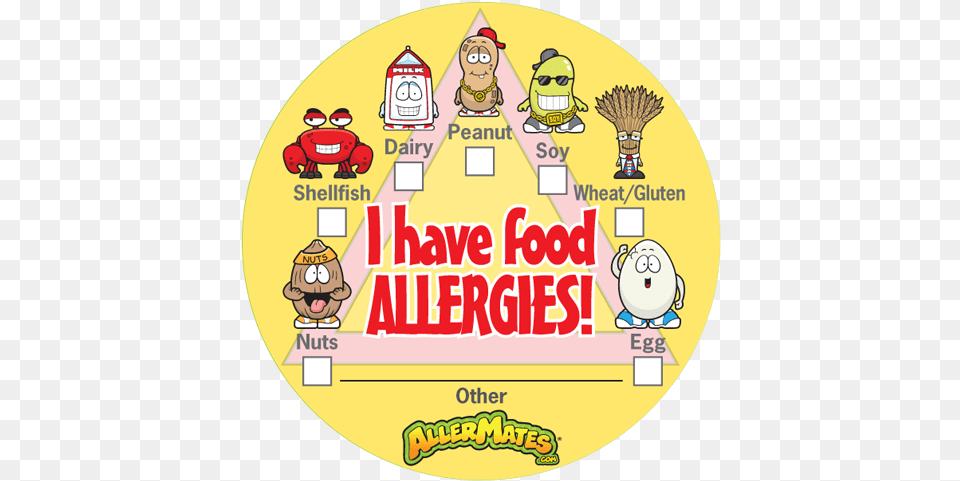 Food Allergy Stickers For Kids Allergy Stickers For Allergy Sticker, Baby, Person, Face, Head Free Png Download