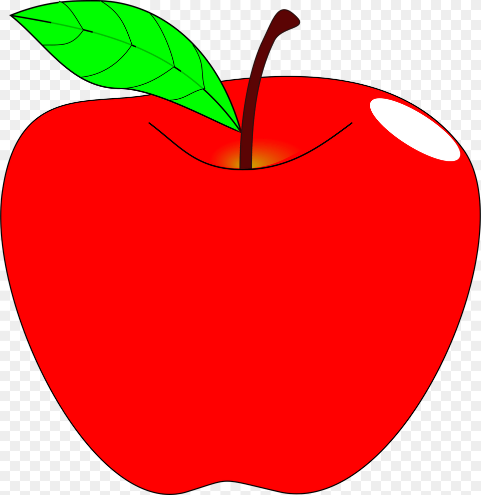 Food Apple Red Ripe Leaf Fruit Food Healthy Fre Transparent Background Clipart Apple, Plant, Produce Free Png
