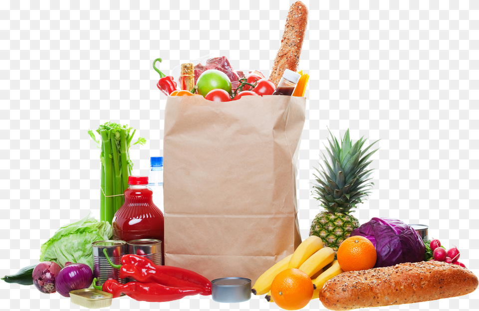 Food Bag Hd Image Bag Of Groceries, Fruit, Pineapple, Plant, Produce Png