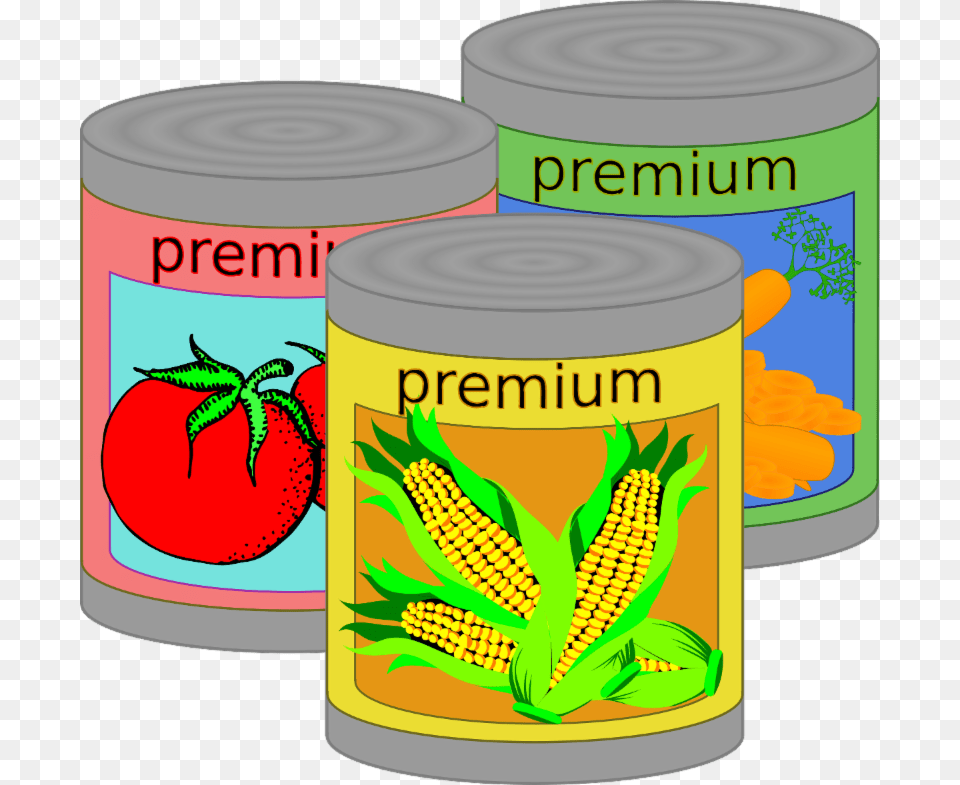 Food Bank Clipart Svg Library Canned Food Clip Art, Aluminium, Can, Canned Goods, Tin Free Png Download