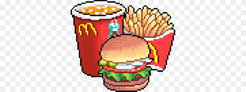 Food Burger Fries Pixel Pixelated Pixels Cute Red, Dynamite, Weapon Free Png