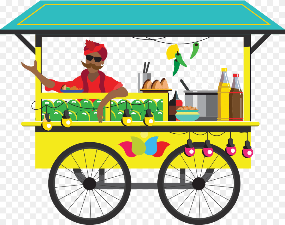 Food Cart Indian Street Food Cart, Machine, Wheel, Baby, Person Free Png Download