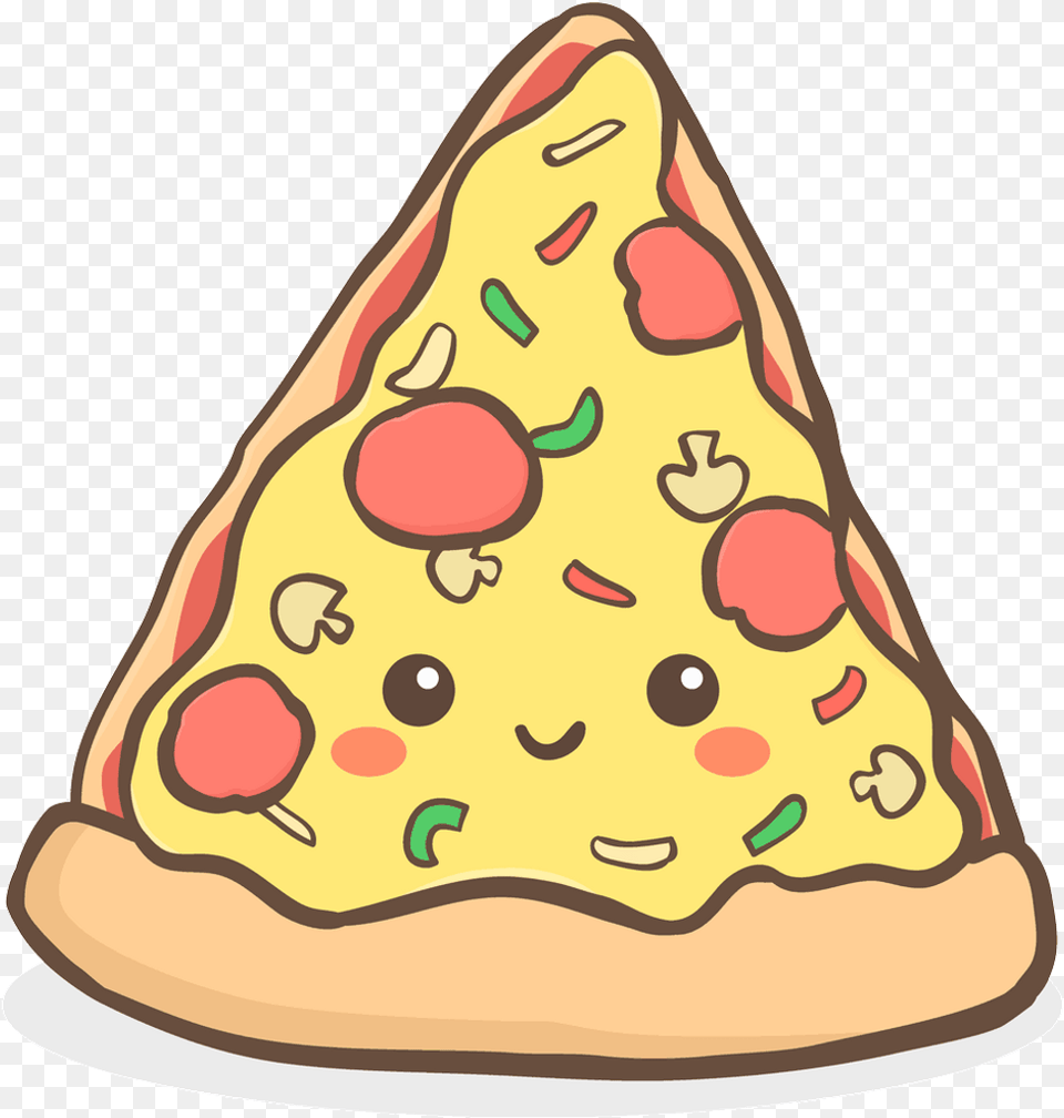 Food Cartoon, Triangle, Sweets, Pizza Png Image