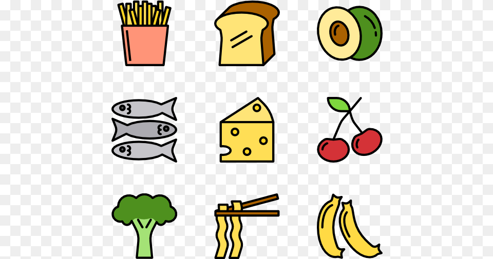 Food Cat Cartoon Icon, Fruit, Plant, Produce, Banana Png