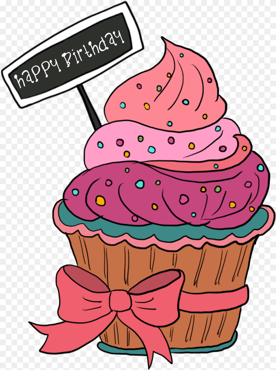 Food Clipart Cartoon Drawing Transprent, Cake, Cream, Cupcake, Dessert Free Png Download